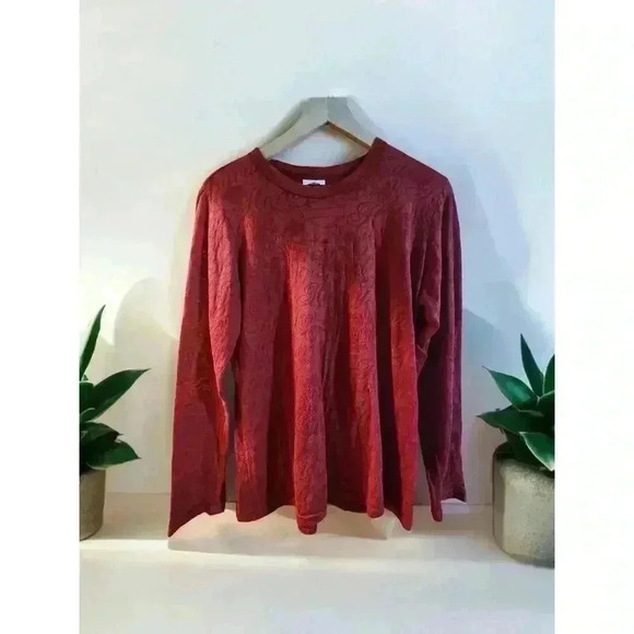 Y2k Harley Davidson red mesh long sleeve top with a double layer design - Picture 1 of 4